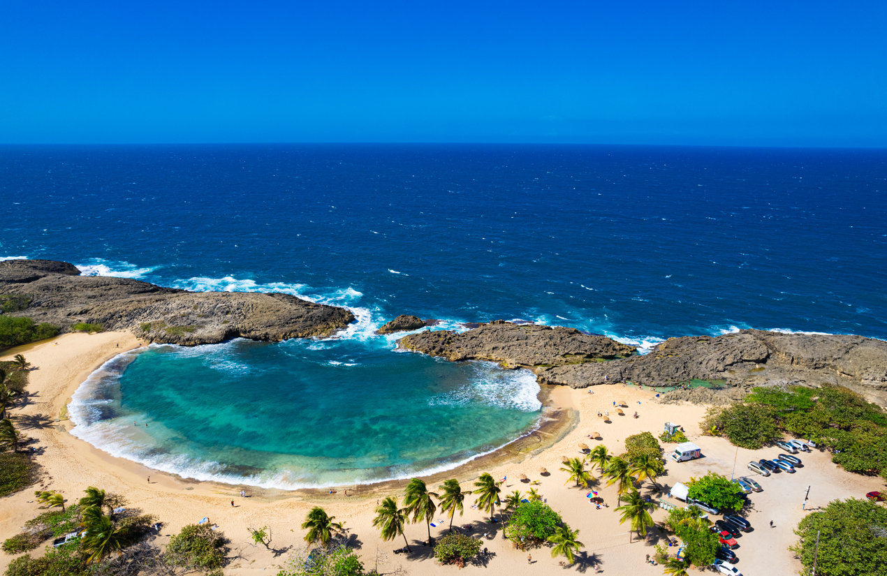 Mar Chiquita beach and natural pool in Puerto Rico