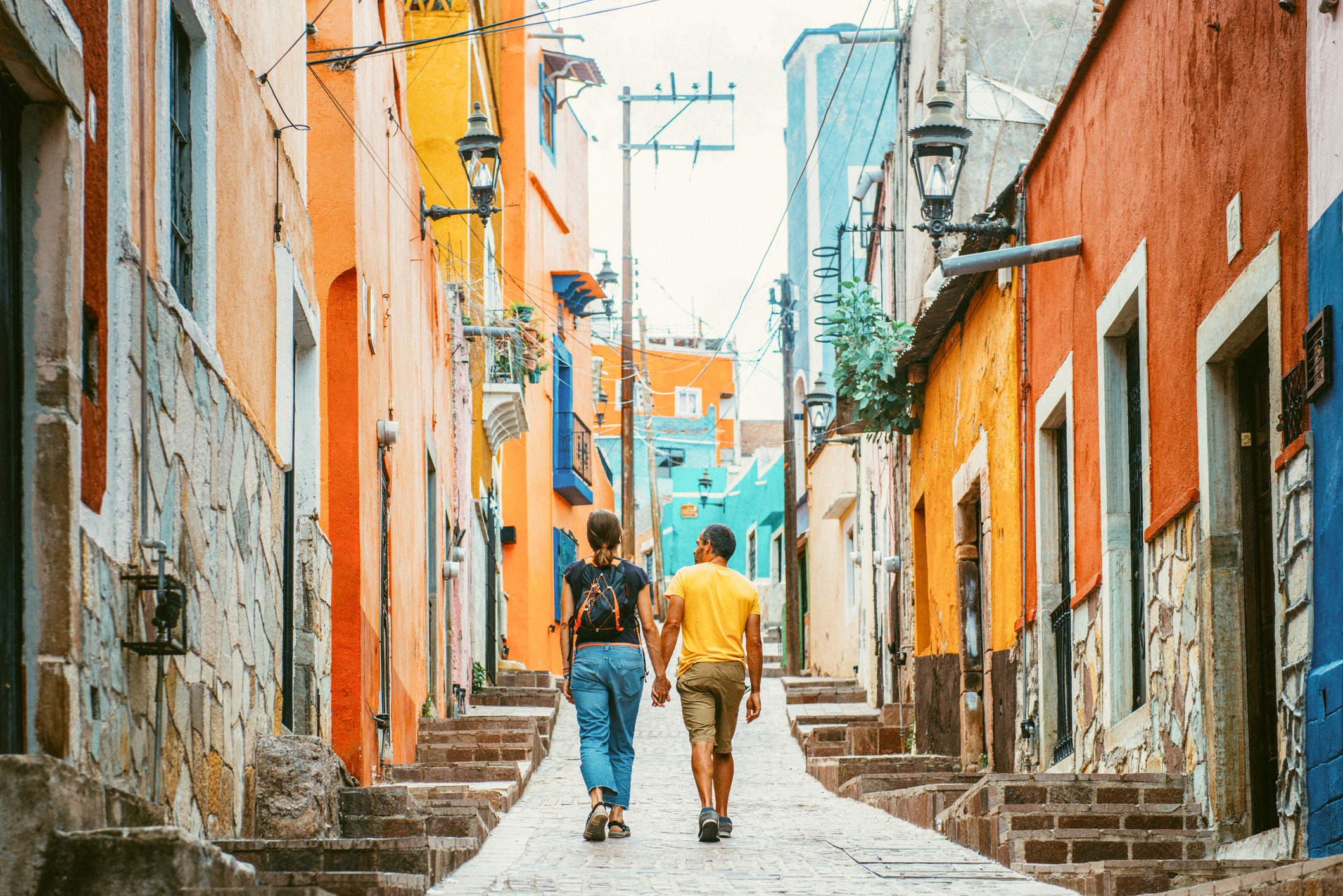 Couple visiting Guanajuato Mexico