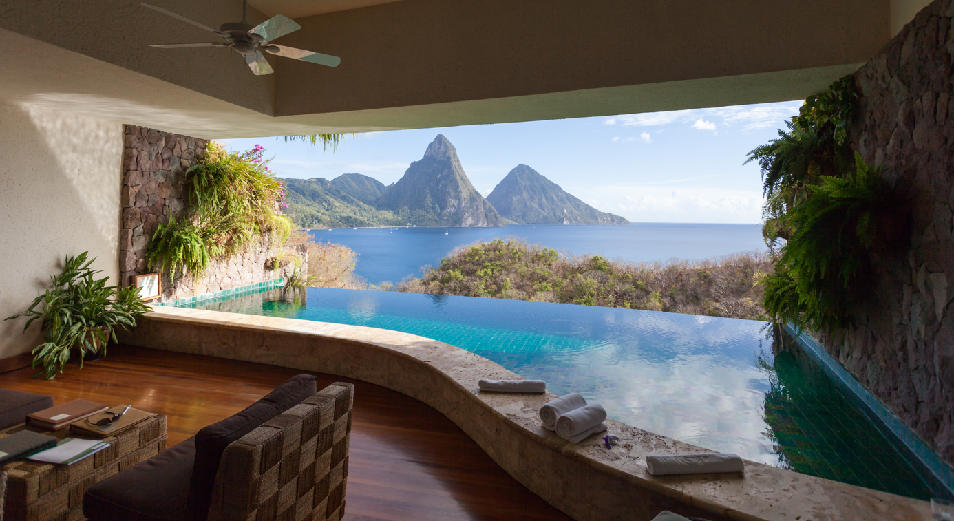 a hotel view in Saint Lucia