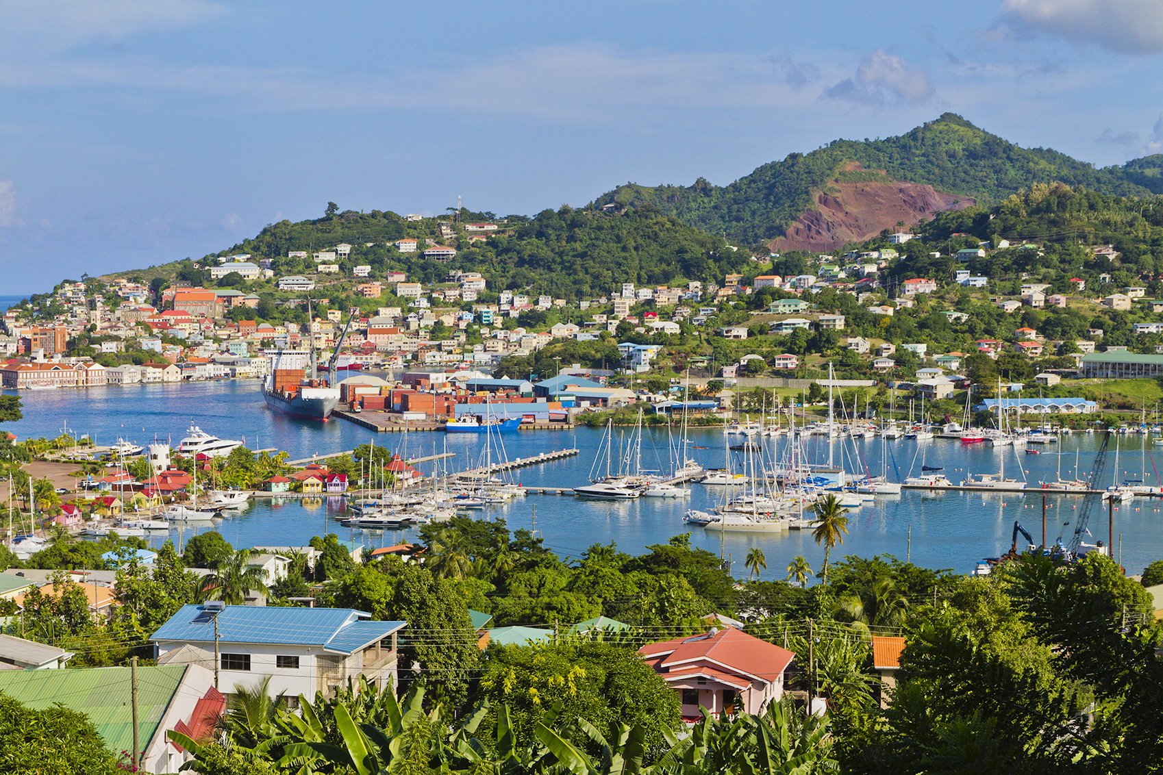 a docking bay at Grenada in the Caribbean