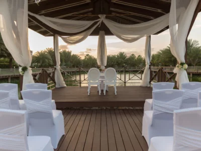 Outdoor wedding area in ACOYA Curacao Resort Villas and Spa