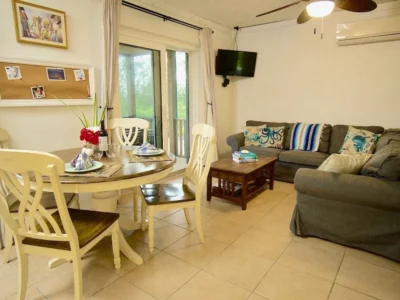 Common area inside a villa in Andros Beach Club
