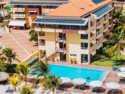 aerial view of the pool in Avila Beach Hotel in Curacao