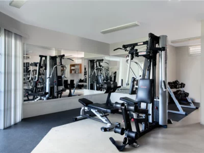 fitness facility inside Coyaba Beach resort