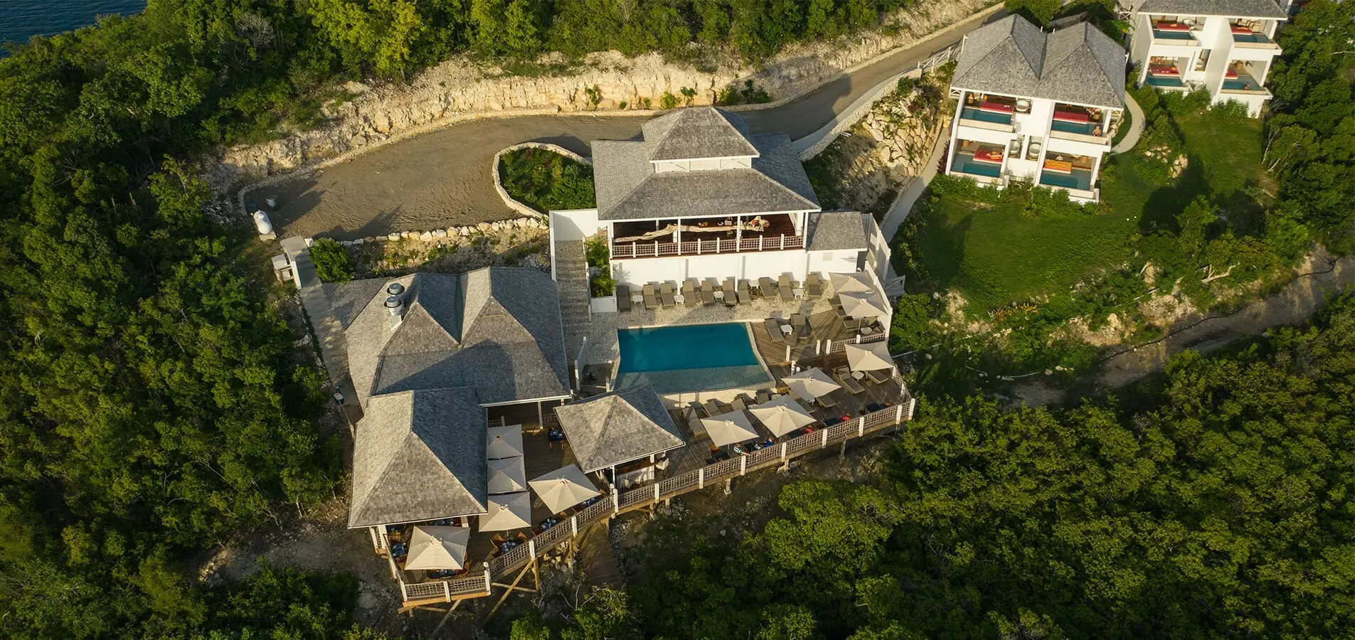 bird's eye view of Escape at Nonsuch Bay in Antigua