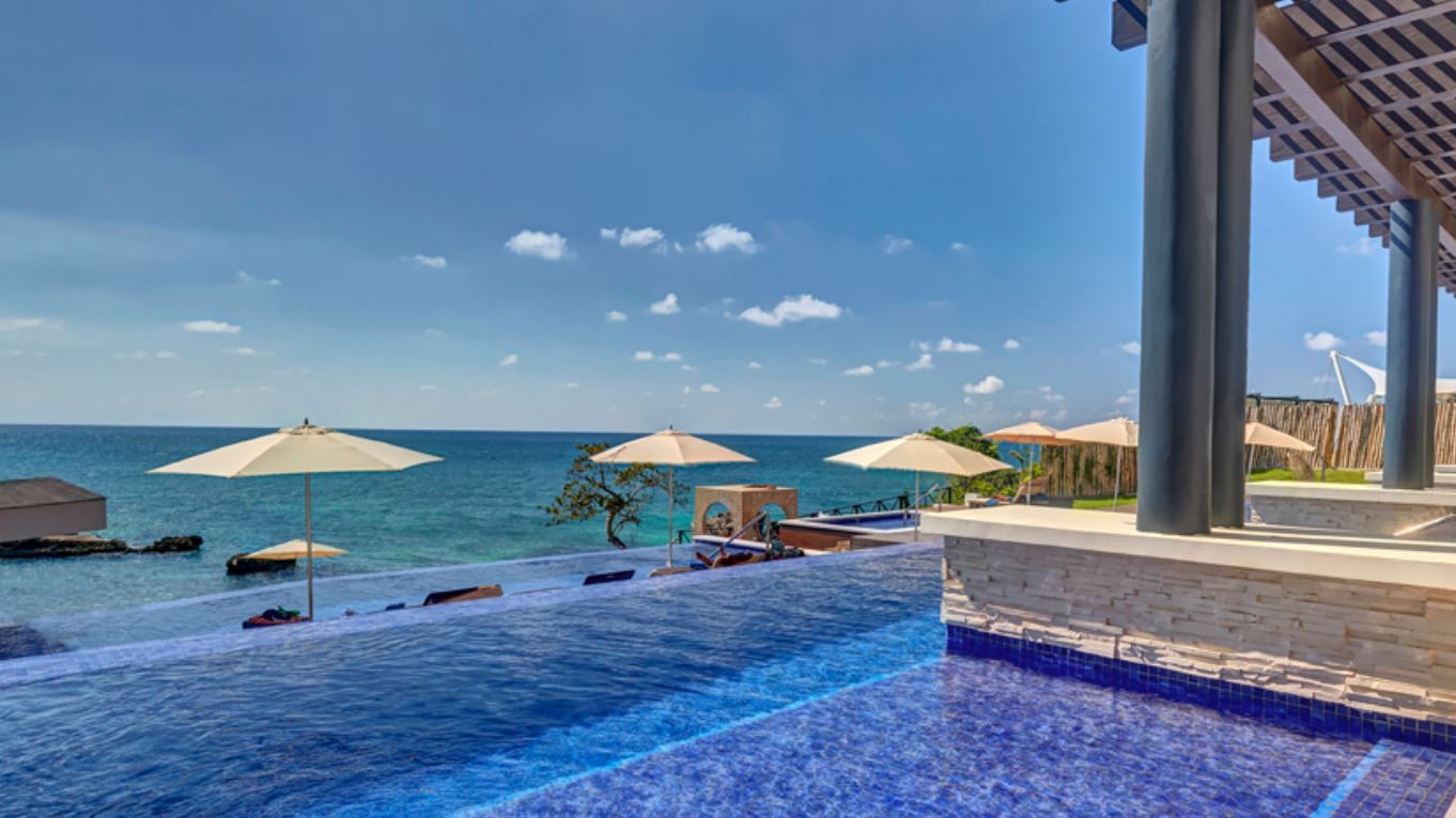 pool view at clothing optional resort