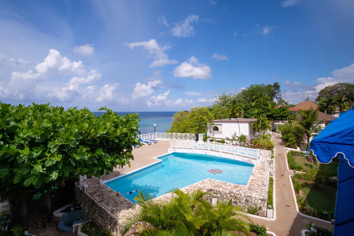 aerial view of Hibiscus Lodge Hotel