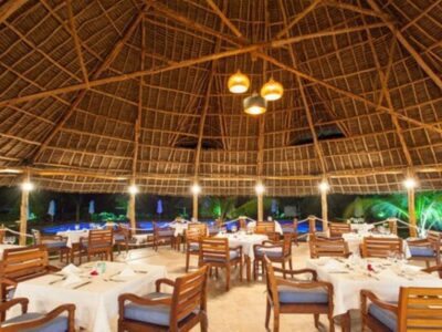dining pavilion by the pool in Kisiwa Hotel