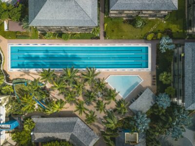 3 outdoor pools, open 8:00 AM to 7:30 PM, free cabanas, pool umbrellas in a resort in Curacao