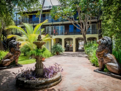 a view inside the property in a beach resort in Curacao