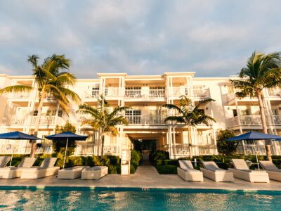 front view of the resort