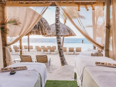 beach massage beds in Curacao
