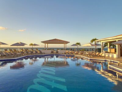a large pool inside Royalton Grenada resort