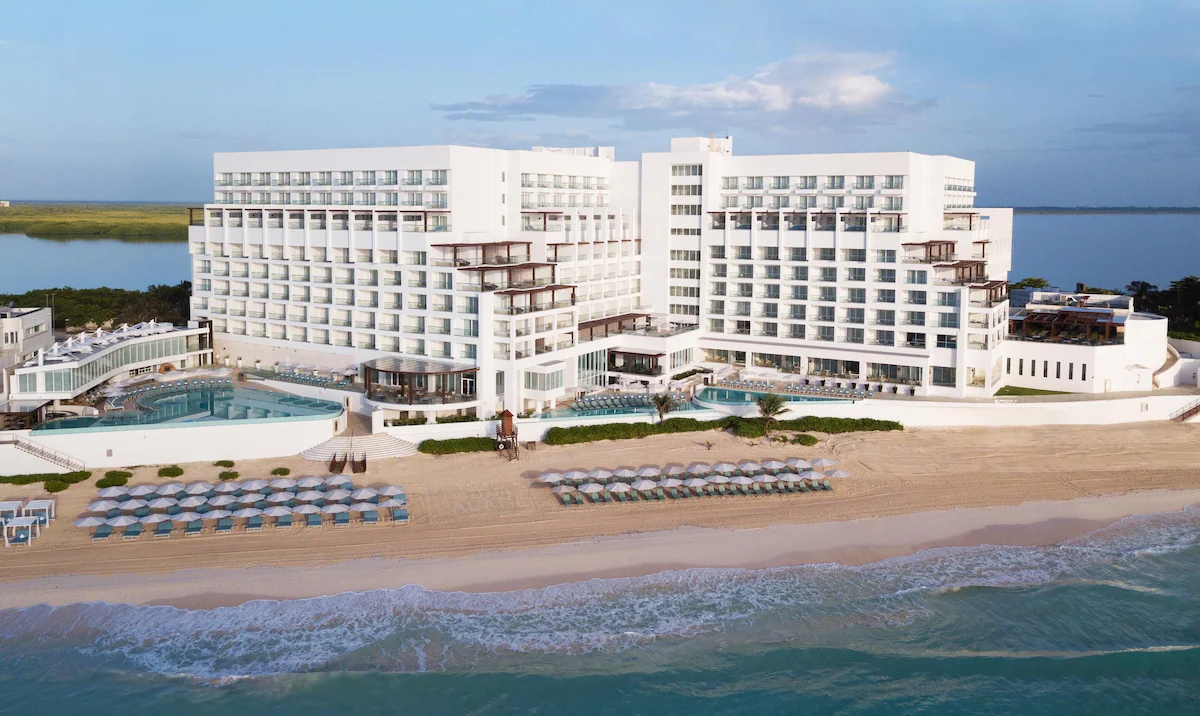 aerial view Sun Palace in Cancun
