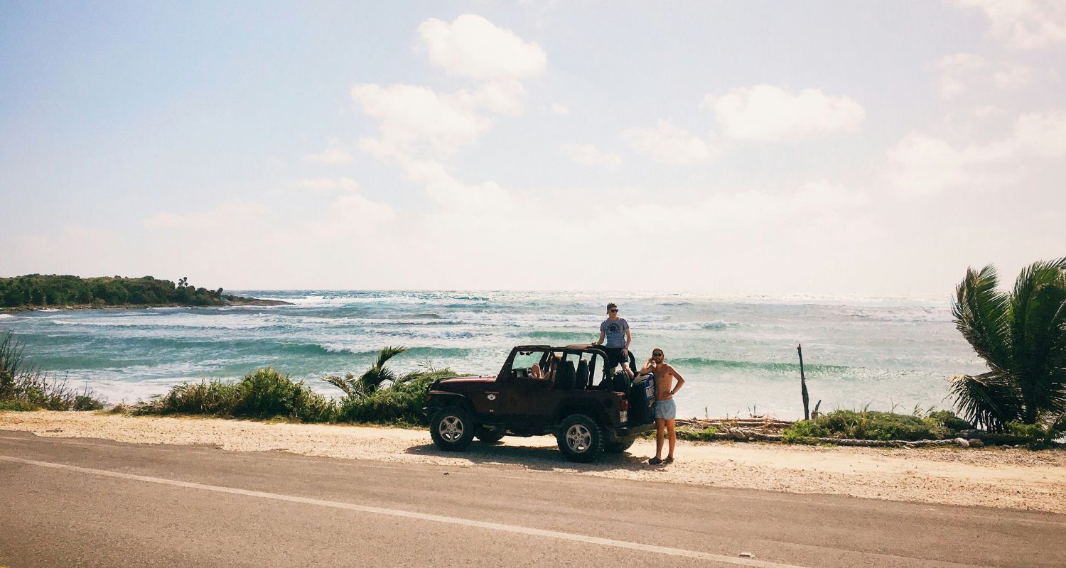 Jeep tour on the beach