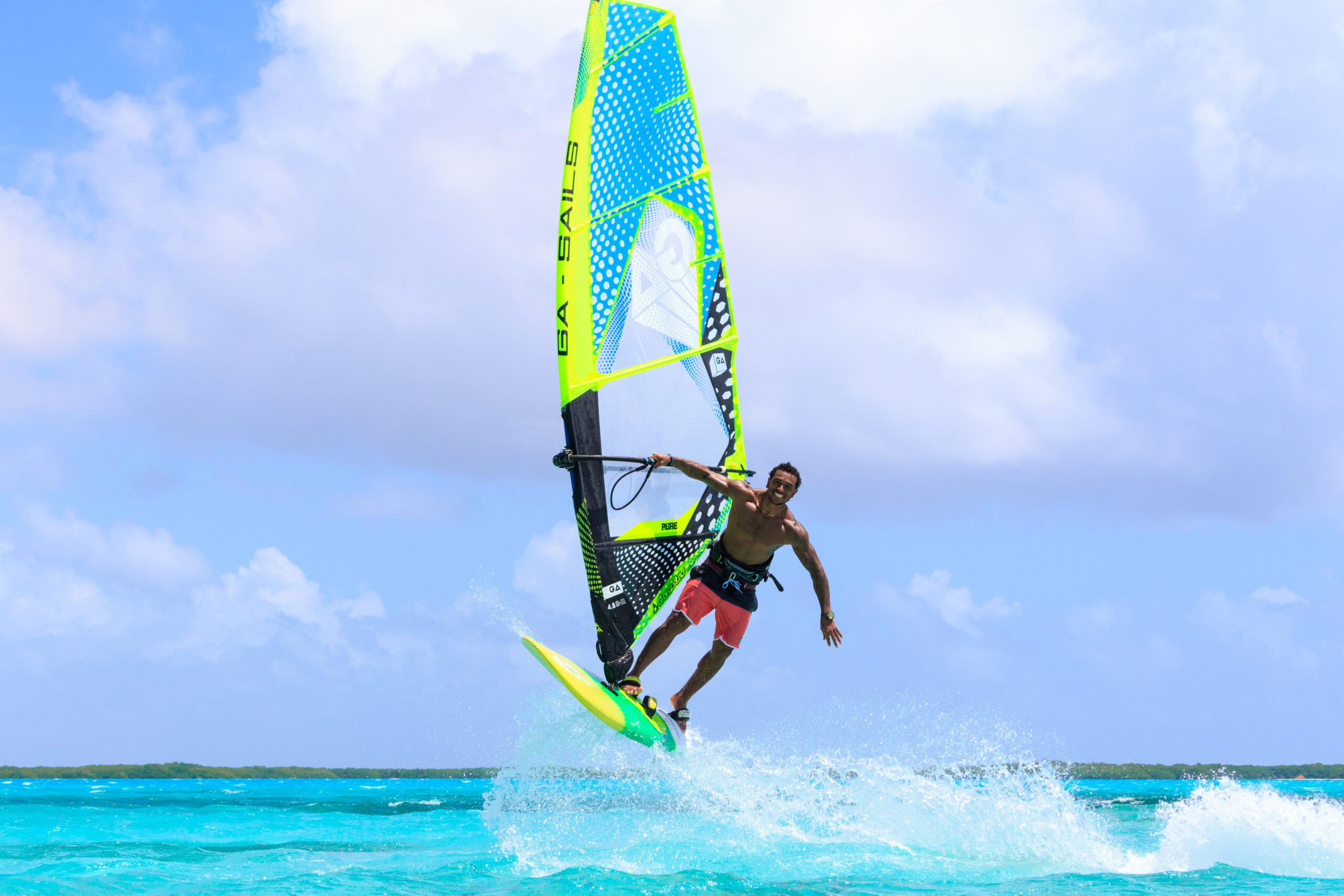 Windsurfing at Jibe City in Bonaire